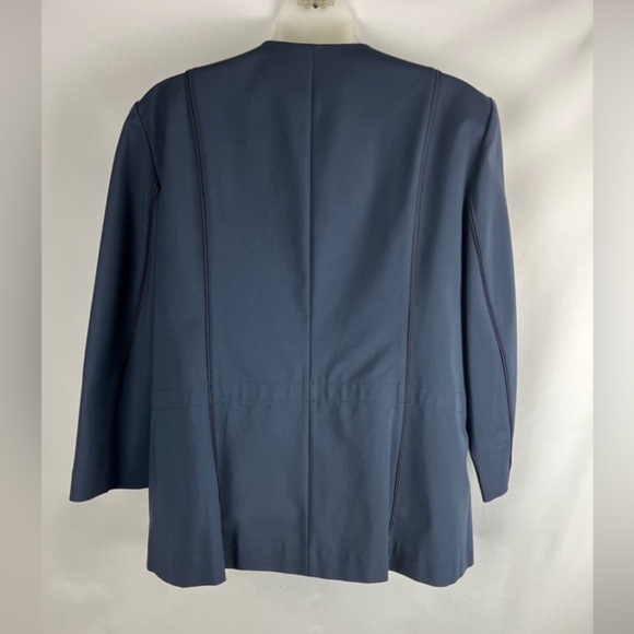 Lafayette 148 Dayle Double Breasted Snap Closure 3/4 Sleeve Tie Waist Jacket 8 - Picture 13 of 16